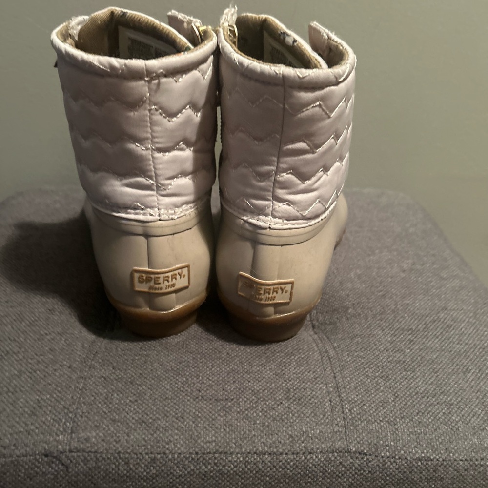 Sperry Women's Cream Duck Boots‎ size 7.5 - Picture 4 of 6
